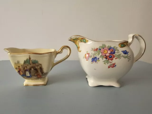 Milk Jug Creamer X2 Royal Winton Grimwades England Vintage