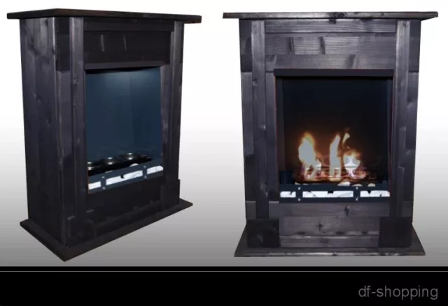 Bio Ethanol Cheminee Modell Madrid Bois Noir Fire Place