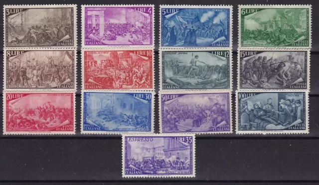 Italia Repubblica - 1948 RISORGIMENTO - serie COMPLETA 13 valori -  MNH**