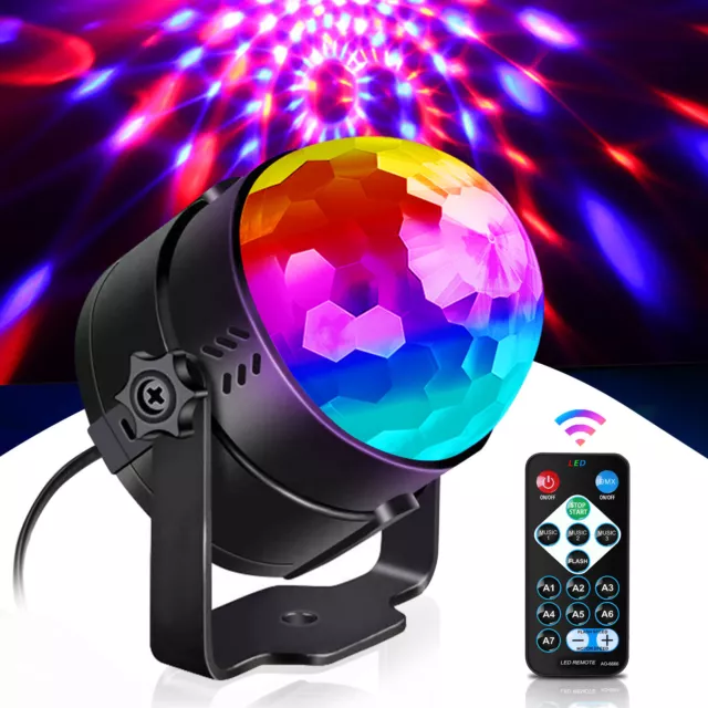 LED RGB Discokugel Lichteffekt Bühnenlicht Party Lampe Hochzeit DJ Scheinwerfer