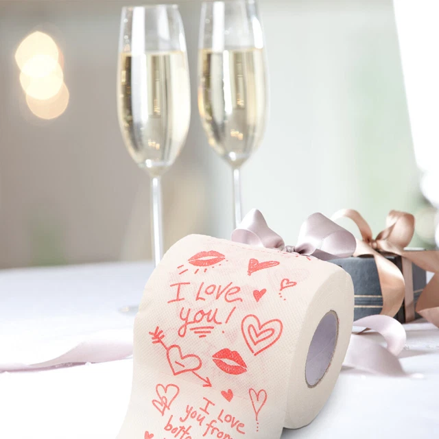 1 rotolo di carta igienica San Valentino festa tessuto carta igienica asciugamano bagno