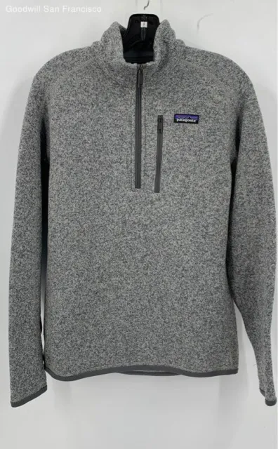Patagonia Womens Gray Better Sweater Long Sleeve 1/4 Zip Fleece Jacket Size S