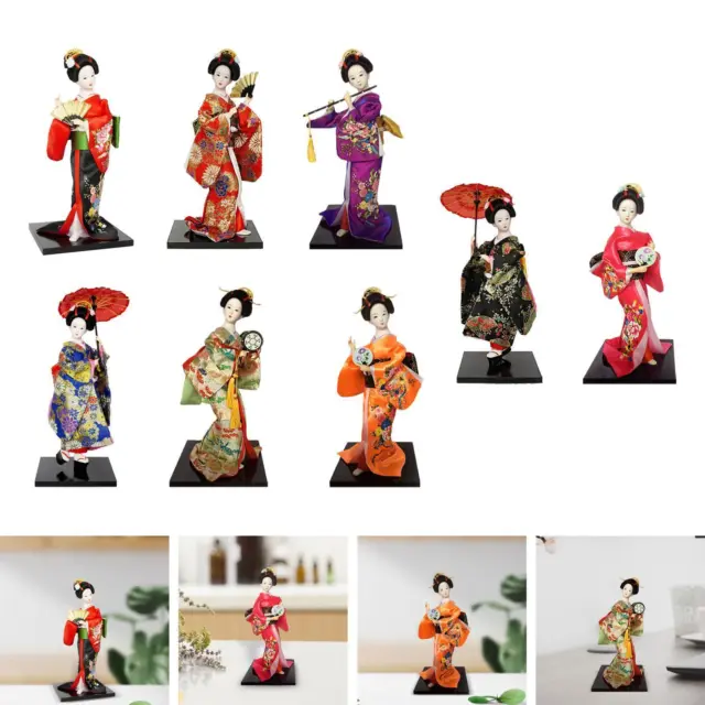 Collectible Figurine Statue Sculpture Miniatures Japanese Kimono Geisha Doll