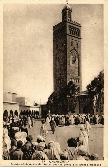 CPA AK CASABLANCA Arrivée ceremoniale du Sultan pour la priere MAROC (689709)