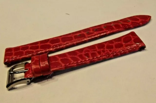 cinturino italy vera pelle stampa coccodrillo ansa 16 mm watch strap top quality