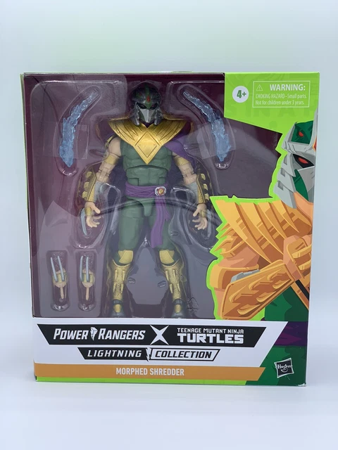 Hasbro Power Rangers TMNT Lightning Green Morphed Shredder Sealed! Ships Free!