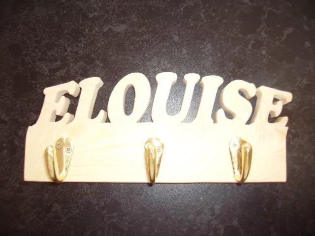 Personalised coat rack/hooks/childrens/wall art/storage/personalised(fx)