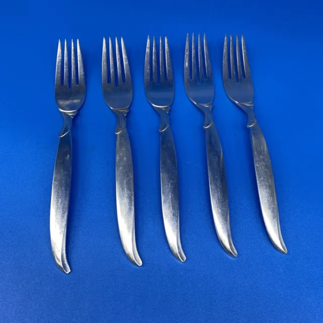 1847 Rogers Brothers IS Individual Dinner Fork Flair Silverplate 5 Piece 7.5”