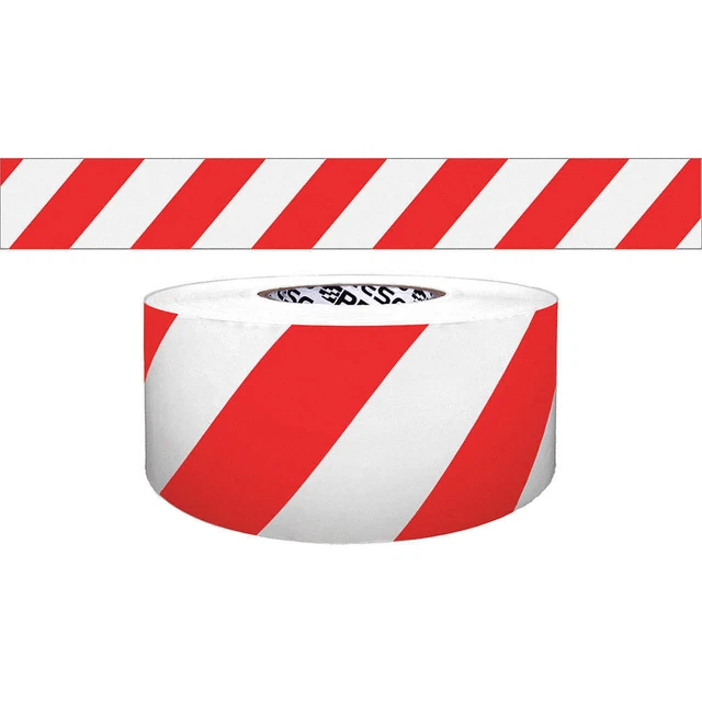 GRAINGER APPROVED B324W18-200 Barricade Tape,Red/White,200 ft x 3 In