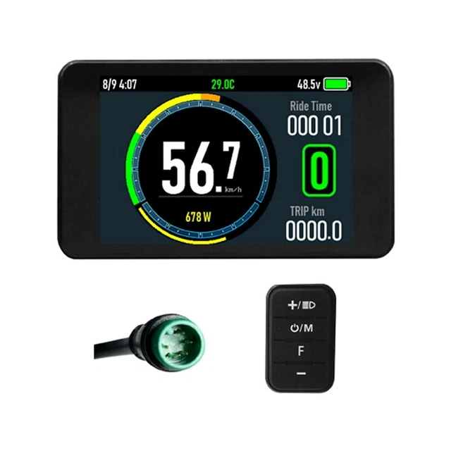 Écran LCD Couleur NC-81F Pour Vélo électrique — Compatible 36V/48V/52V, Conversion Kit