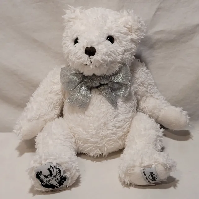 Global Angels Hard Rock Plush Herrington Teddy Bear Collectible 2007 White 9"