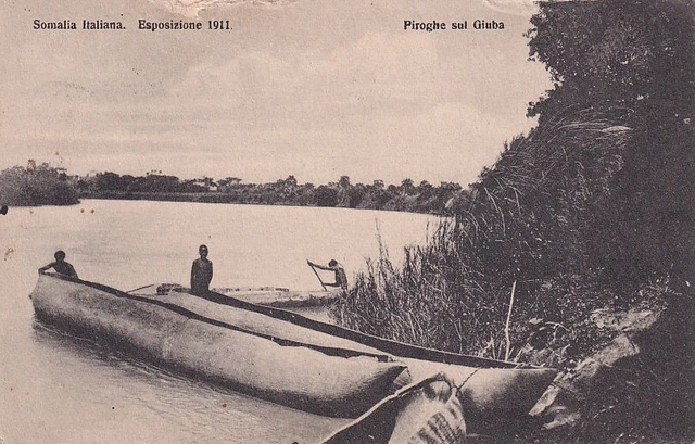 Torino - Esposizione 1911 - Somalia Italiana - Piroghe sul Giuba - fp vg 1912
