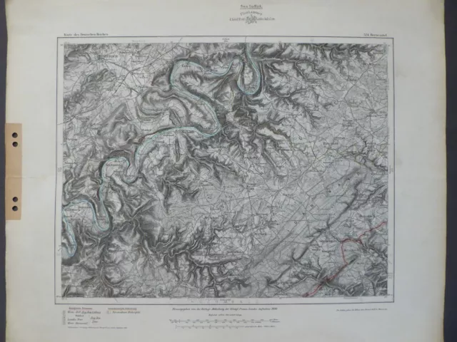 Karte des Deutschen Reiches 524 Berncastel, Wittlich, Traben Trarrach, 1890