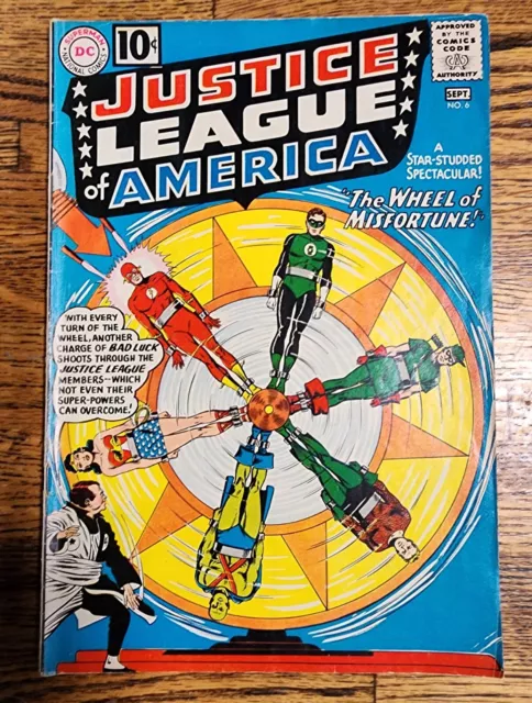 DC Comics-Justice League Of America-Sept 1961-No 6-Wonder Woman-Flash-Aquaman