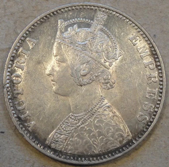 India 1901-B Rupee AU