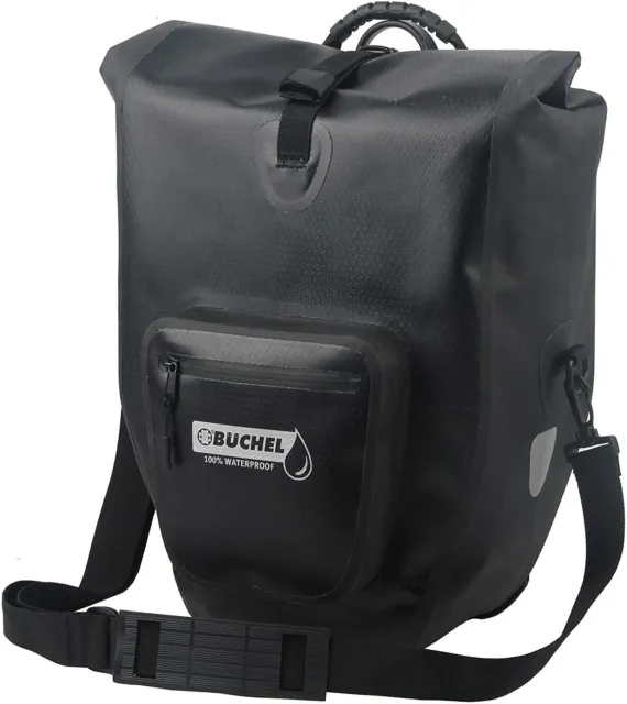 Büchel Premium Fahrradtasche für Gepäckträger Schultergurt wasserdicht PVC-frei