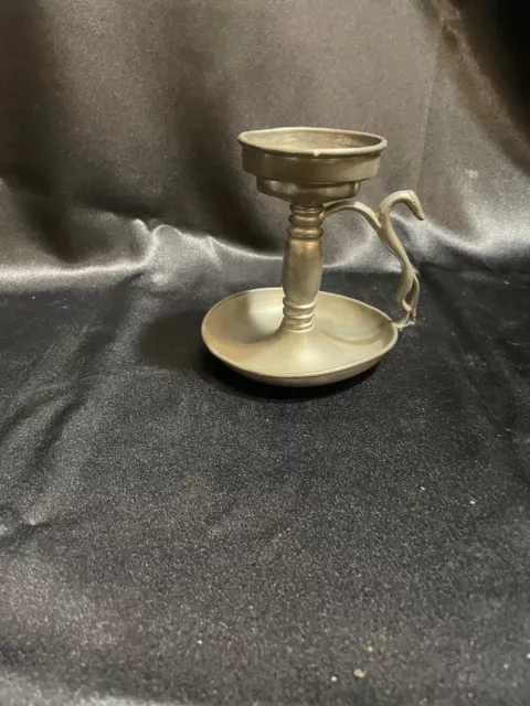 ANTIQUE Early 19th Century AMERICAN PEWTER CANDLESTICKS