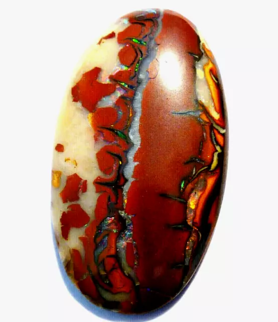 Pretty Multicolour Natural Australian Boulder Opal Solid Cut Stone 11.5ct (2367)