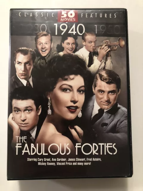 THE FABULOUS FORTIES 50 Classic 1940's Movies 12 Disc DVD Box Set