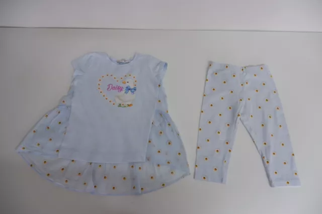 Monnalisa abito bambina, set, taglia età 24 mesi, blu, perfette condizioni