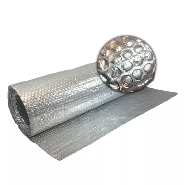 0.6m x 10m Yuzet Double Aluminium Bubble Foil Insulation Loft Wall Home Caravan