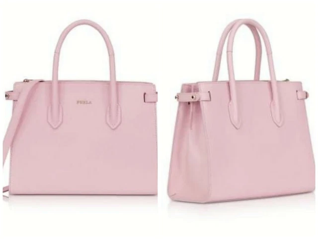 BORSA A MANO in pelle spilla Furla piccola borsa a tracolla rosa