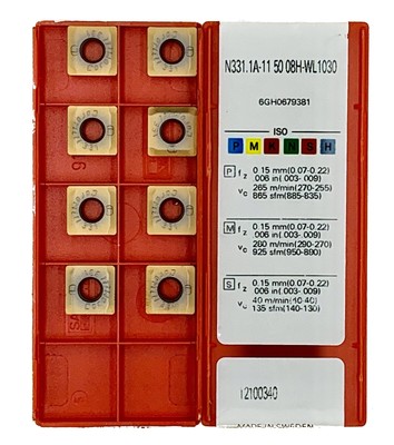 HPM 10 X Sandvik Plaquettes N331.1A-11 50 08H-PM 4230 Fraise à Disque 331.35 & .32 