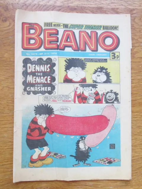 The Beano comic - No 1679 - September 21st - 1974 -  GREAT BIRTHDAY GIFT!