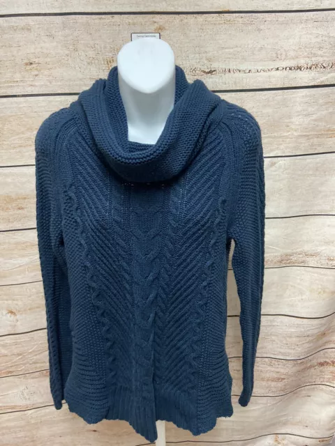 Cabi Long Sleeve Cowl Neck Pullover Sweater Size XS Womens Blue Knit Top Casual