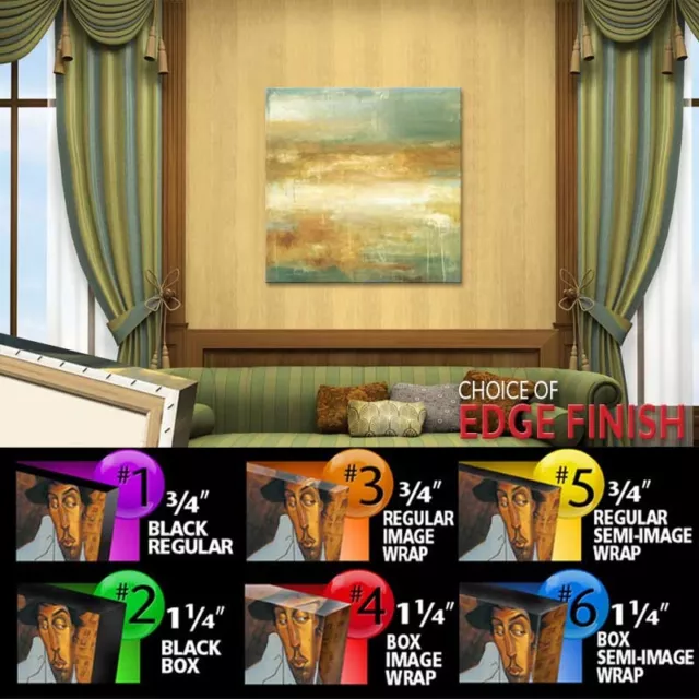 36W"x24H" GOLDEN POSSIBILITIES by WANI PASION BEACH COLORS PAINT DRIP CANVAS 2