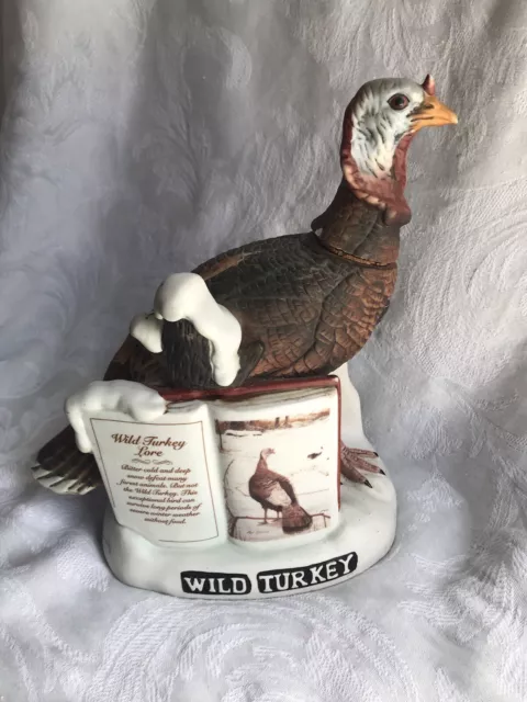 Austin Nichols 1980 Series II No. 2 Wild Turkey Lore Whiskey Decanter. Empty