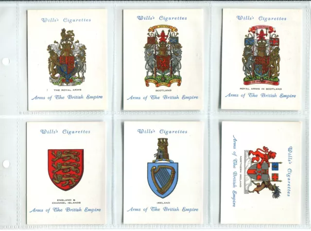 Arms of the British Empire 1st Series 1933 Wills Cigarette Cards - Set of 25
