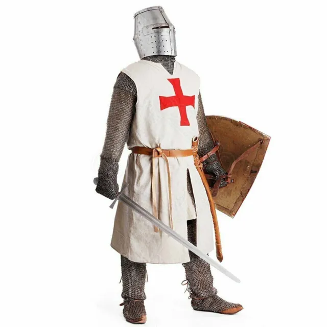 Medieval Tunic Surcoat Templar Crusader Viking Costume Renaissance Dress LARP