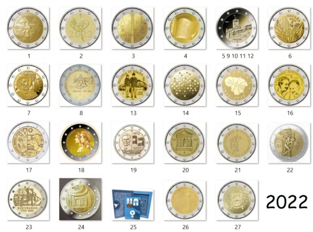 2 euro 2022 moneta commemorativa - disponibile in tutti i paesi - oncia