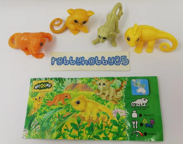 JUNGLE ANIMALS COMPLETE Set With All Papers Kinder Surprise Toys 2018