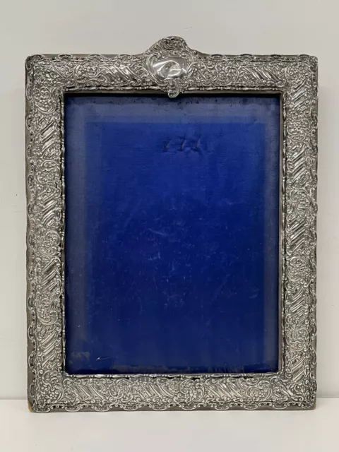 Antique Silver Photo Frame Henry Matthews Birmingham Edward V11 1902 Large 43cm