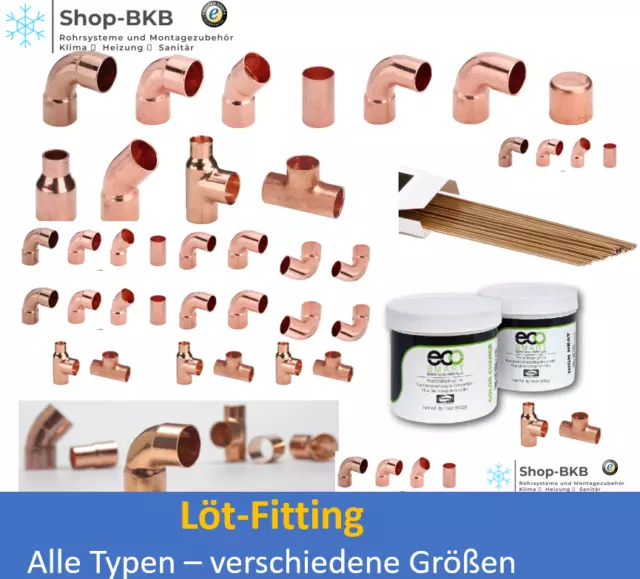 Lötfitting Kupfer Lötfittinge Kupfer Fittinge Löt Fitting Lötfitting