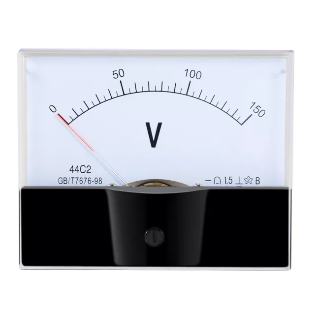 DC 0-150V Analog Panneau Voltage Gauge Volt Mètre 44C2 1.5% marge erreur