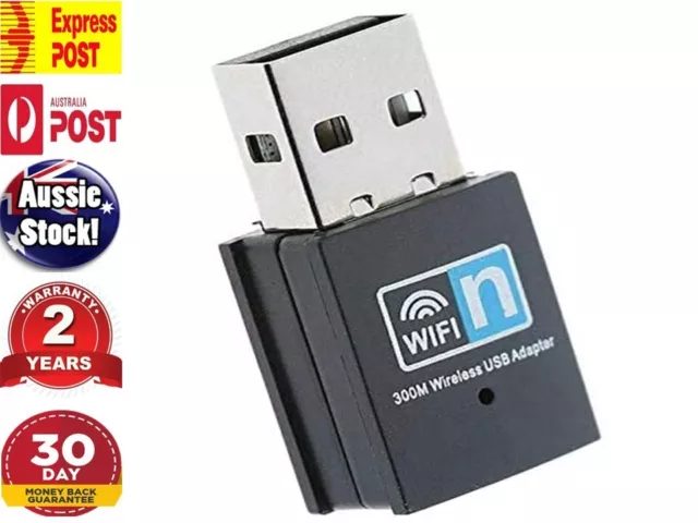 USB WiFi Wireless N 300M Adapter Wi-Fi Dongle High Signal Gain 802.11n/g/b