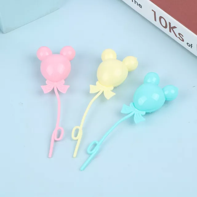 3Pcs Colorful 1/12 Scale Dollhouse Miniature Colorful Balloons Doll House LED