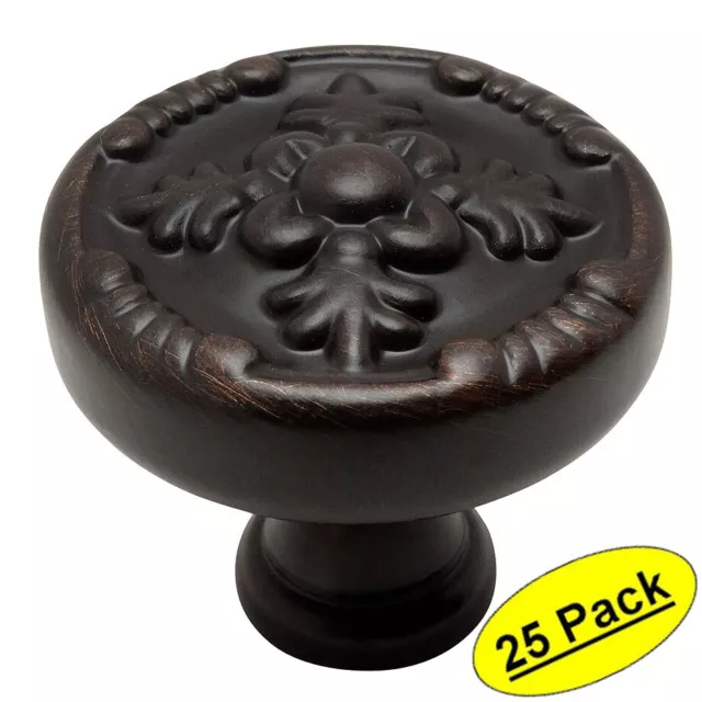 *25 Pack* Cosmas Oil Rubbed Bronze Round Cabinet Knob #9465ORB