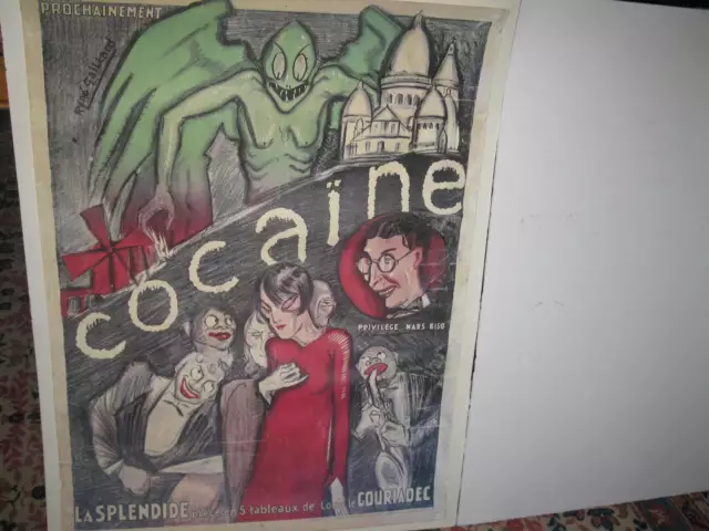 GAILLARD Rene, *XIX.Jhd. COCAINE  Orig. Ausstellungsplakat ca.1925 !!!