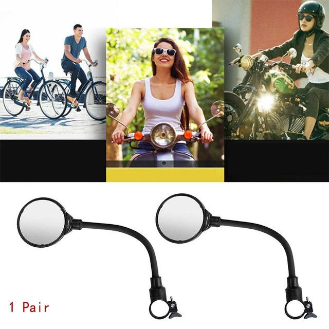 1Pair Bicycle Adjustable Handlebar Convex Rear View Mirrors Bike Rearview Mirror