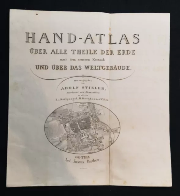 Gotha und Umgebung. - [Landkarte aus dem Handatlas von Stieler]. Stieler (Hg.),