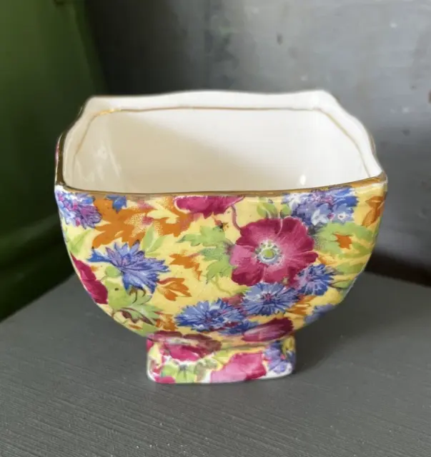 Vintage Royal Winton Grimwades ROYALTY Chintz Ascot shape Open Sugar Bowl