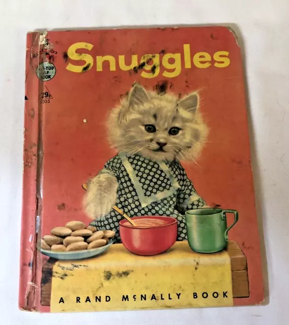 Vintage 1958 SNUGGLES Hardcover Junior Elf Book! Rand McNally, Ruth Dixon