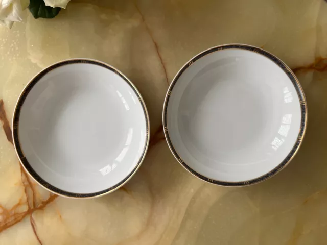 Lot de 2 assiettes creuses Porcelaine de Limoges Bernardaud Antinea Anthracite 2