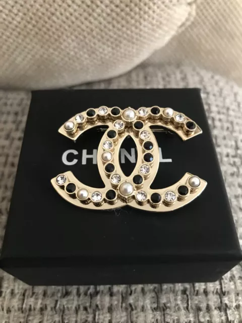 Chanel Pearl & Crystal Brooch