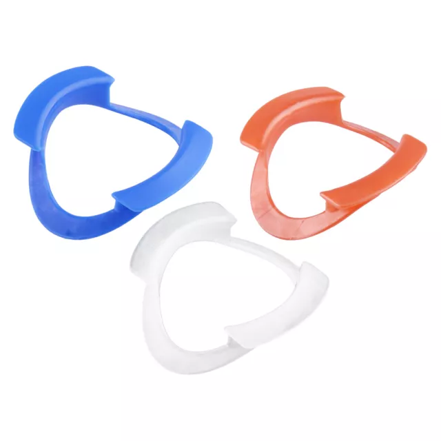 3x O-Type Dental Intraoral Cheek Retractor Mouth Opener Orange White Blue je