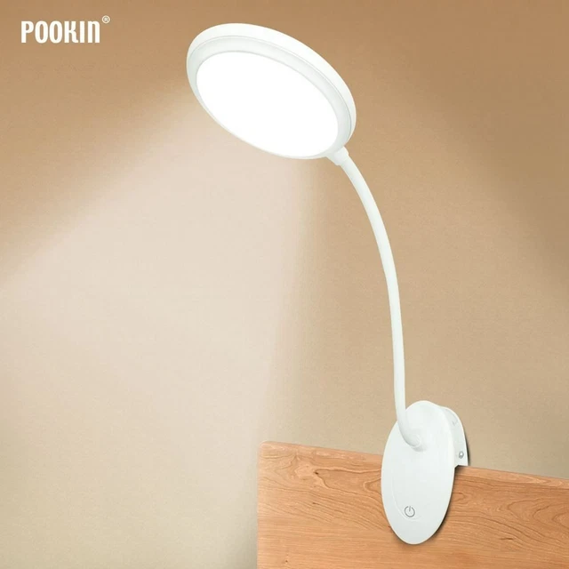 USB Ricaricabile A Led Morsetto Lampada Da Tavolo A Collo di Cigno Touch
